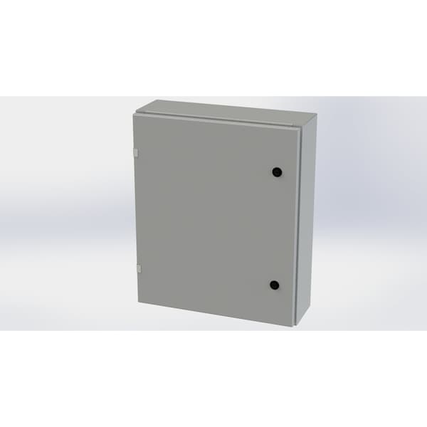 1/4 Turn Latch Electrical Enclosures, 24 in H, 6 in D, 20 in W, NEMA 3R, 4, 12, 13, Carbon Steel